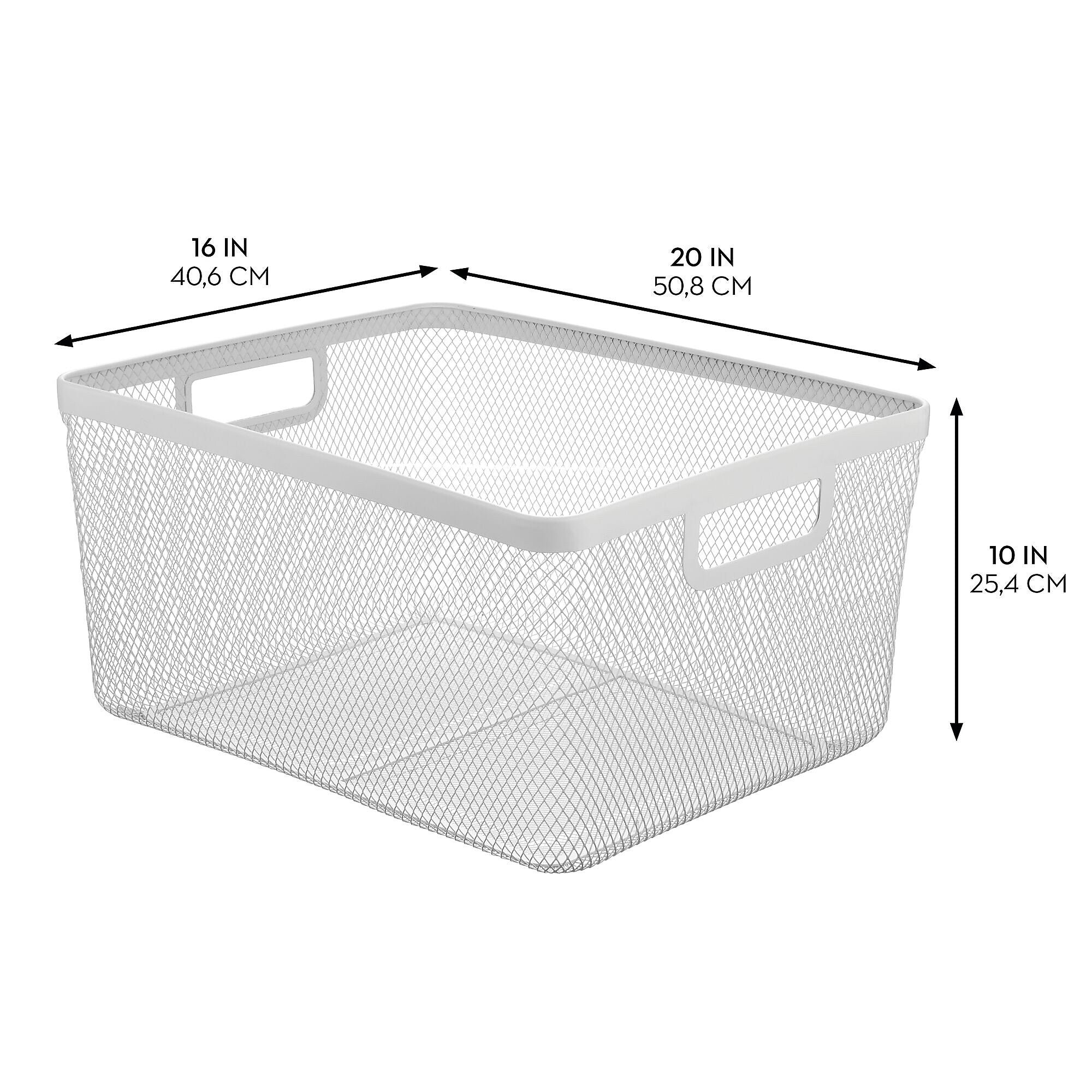 mDesign Steel Organizer, Matte White (25970)