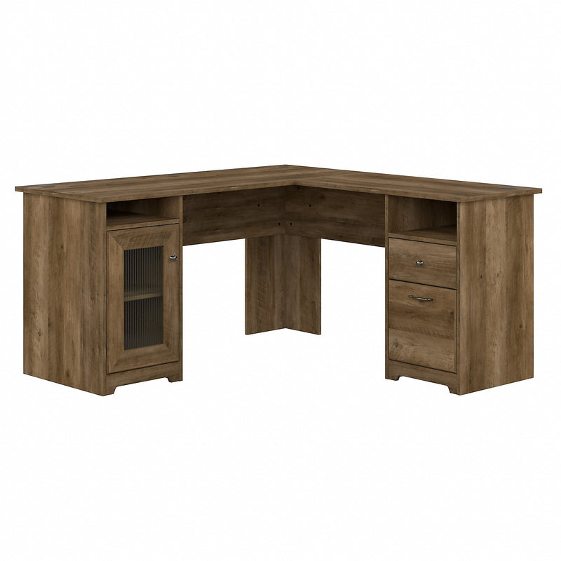 Bush Furniture Cabot 60"W Wood L-Shaped Computer Desk, Reclaimed Pine (WC31530K)