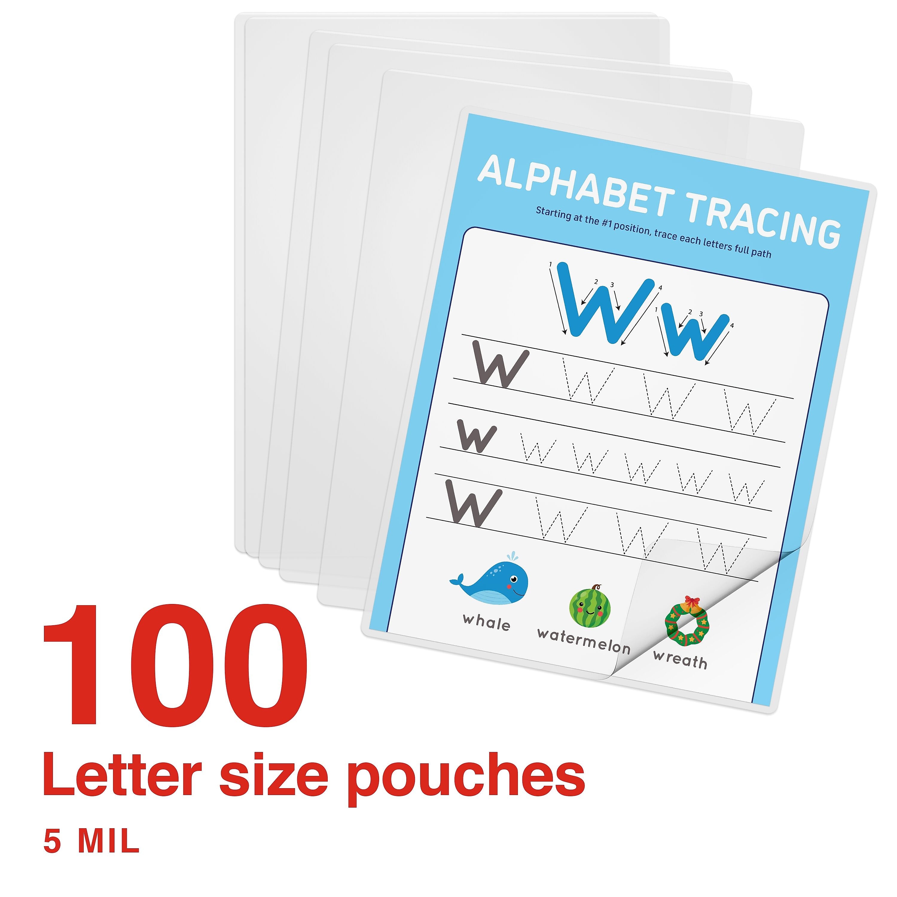 Staples Thermal Laminating Pouches, Letter Size, 5 Mil, 100/Pack (5204003/5204009)