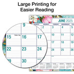 2025-2026 Global Printed Products Teal Floral 22" x 17" Desk Pad Calendar, Multicolor (NAD26-DP-17)