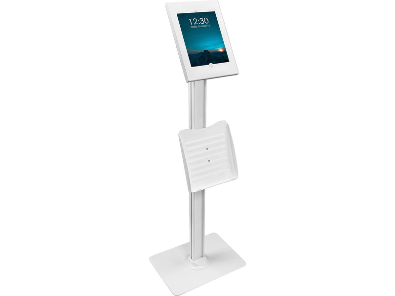 Mount-It! Adjustable Anti-Theft iPad Kiosk with Document Holder, White (MI-3770W_G10)
