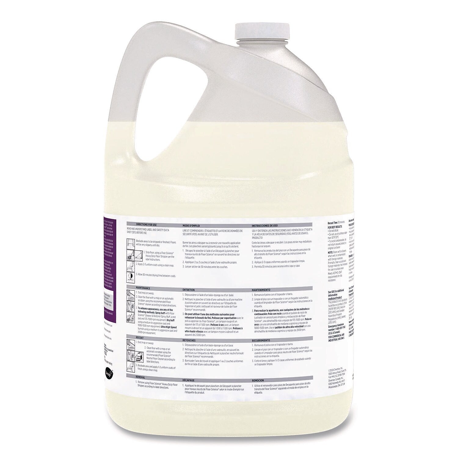 Diversey Floor Science ProX Floor Finish, Bland Scent, 1 Gallon, 4/Carton (CBD562405)
