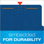 Pendaflex Pressboard Classification Folder, 1-Dividers, 1 3/4" Expansion, Letter Size, Dark Blue, 10/Box (23732P)