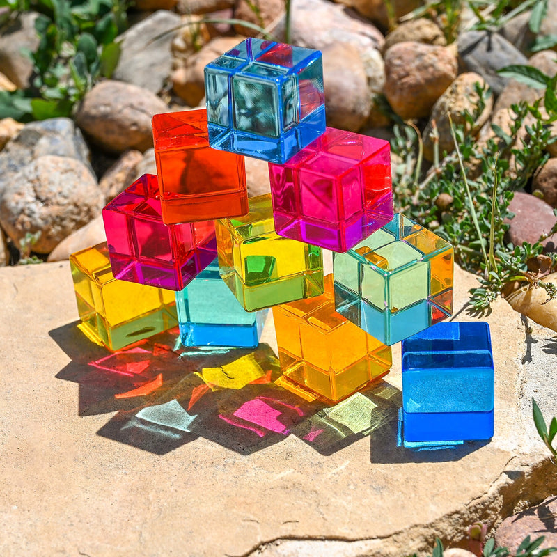 TickiT Gem Cubes, Multicolored, 10/Set (CTU73550)
