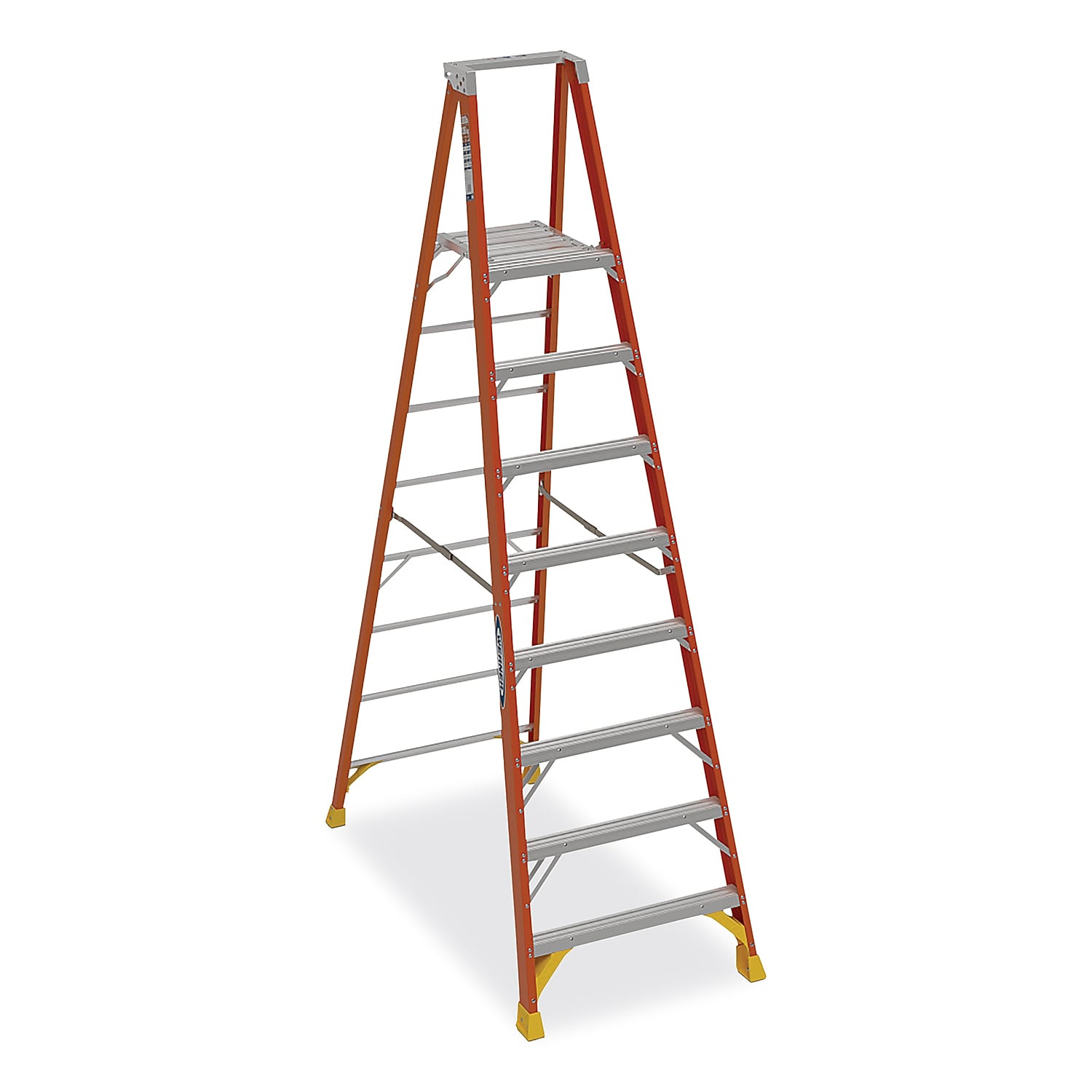 Werner 8' Fiberglass Platform Ladder, 300 lbs. Capacity (P6208)