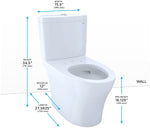 Toto Aquia 0.9 gal. Gravity Flush Toilet, Cotton (CST446CEMFGN#01)