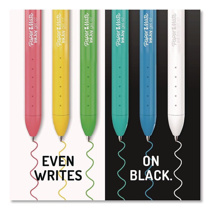 Paper Mate InkJoy Retractable Gel Pen, Medium Point, 0.7mm, Assorted Ink, 10/Pack (2173764)