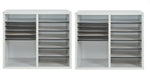 AdirOffice 500 Series 12-Compartment Literature Organizers, 20" x 11.8", White, 2/Pack (500-12-WHI-2PK)