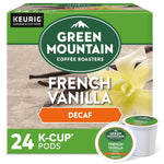 Green Mountain French Vanilla Decaf Coffee Keurig® K-Cup® Pods, Light Roast, 24/Box (7732)
