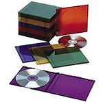 AbilityOne Slim CD/DVD Cases, Plastic, 25/Pk, Assorted