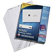 AbilityOne Address Labels, White, 8 1/2" x 11", 1 Label/Sheet, 100 Sheets/Box