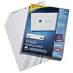 AbilityOne Laser Labels,1-1/3"x4", Self-Adhesive,1400 Labels/BX,White