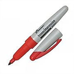 AbilityOne Permanent Marker, Fine Tip, Red, 12/Pk
