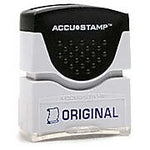 AbilityOne Pre-inked Stamp,"Original",Impression 1/2"x1-5/8",Blue