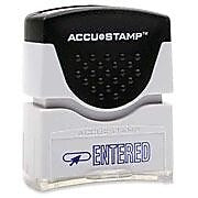 AbilityOne Pre-inked Message Stamp,"Entered",Impression 1/2"x1-5/8",BE