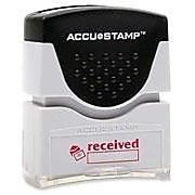AbilityOne Pre-inked Stamp,"Received",Impression 1/2"x1-5/8",Red