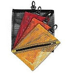 Mesh Storage Bags, w/ Zipper and Clip, 4/PK, Assorted
