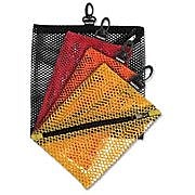 Mesh Storage Bags, w/ Zipper and Clip, 4/PK, Assorted