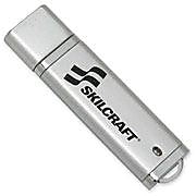 AbilityOne 8GB USB 2.0 Type A Flash Drive, Silver (NSN5584985)