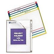 C-Line Heavy Duty Project Folders, Assorted Colors, 11" x 8 1/2", 25/Bx (62160)