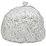 AbilityOne Medium-Duty Shredder Bags, 10 Gallon, Clear, 24" x 26", 50/Bx