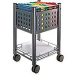 File Cart, Holds Letter Folders,15-3/4"x15-3/4"x29",Gray