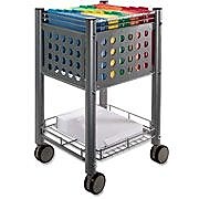 File Cart, Holds Letter Folders,15-3/4"x15-3/4"x29",Gray