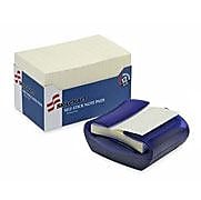 AbilityOne Self-Stick Note Pads, Canary Yellow/Blue Dispenser, 3" x 3", 12/Pk