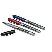 AbilityOne National Industries Permanent Marker, Fine Point, Water/Smear Proof, Red