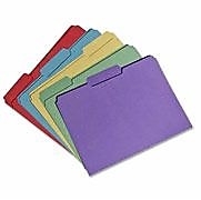 AbilityOne File Folders, Blue, Letter, Holds 8 1/2"H x 11"W, 100/Bx