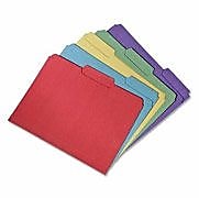 AbilityOne File Folders, Red, Letter, Holds 8 1/2"H x 11"W, 100/Bx