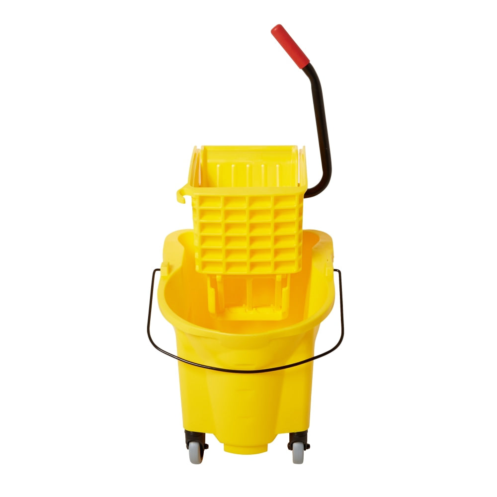 Rubbermaid WaveBrake Side Press Combo Bucket, 26 Quart, Yellow