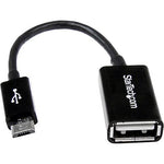 StarTech 5" Micro USB to USB OTG Host Adapter, Black