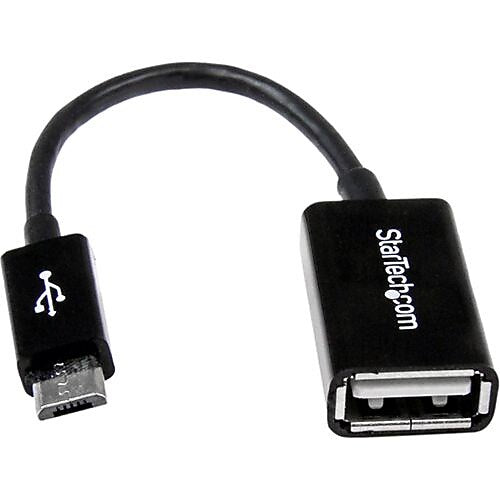 StarTech 5" Micro USB to USB OTG Host Adapter, Black