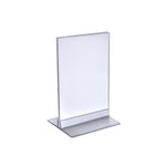 Azar Sign Holder, 8.5" x 5.5", Freestanding, Clear, Acrylic, 10/Pack (102733-10PK)