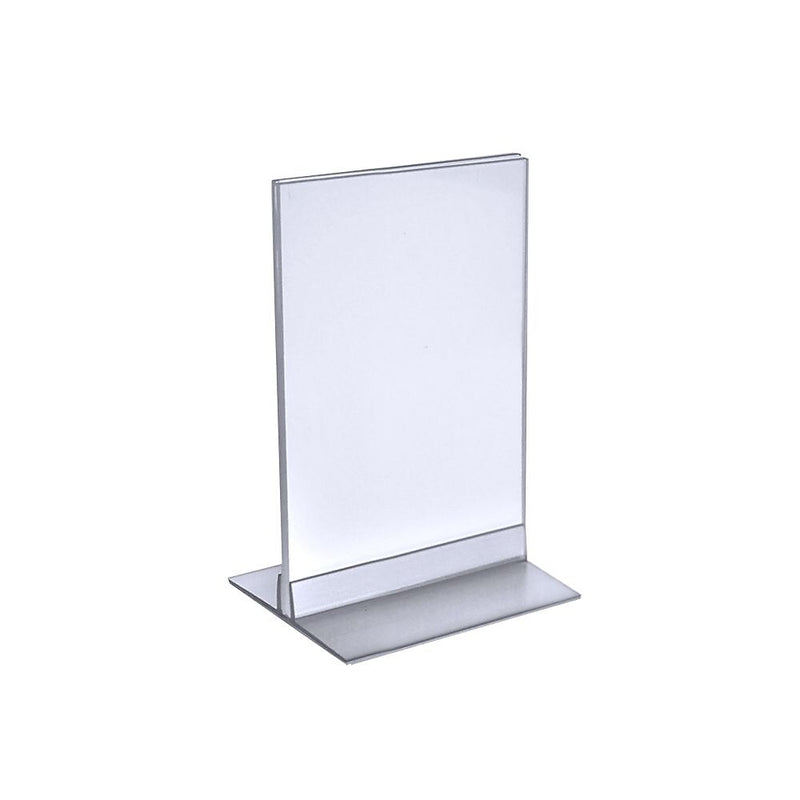 Azar Sign Holder, 8.5" x 5.5", Freestanding, Clear, Acrylic, 10/Pack (102733-10PK)