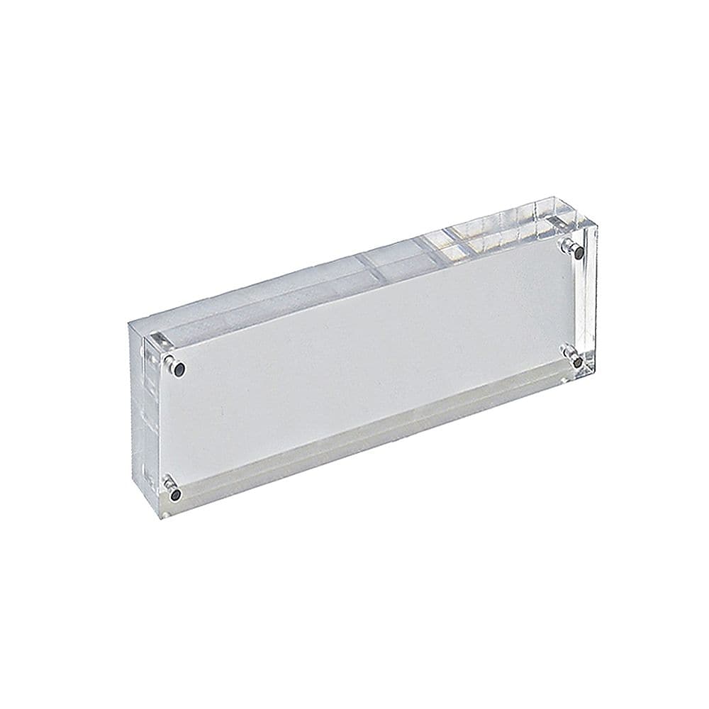 Azar Sign Holder, 11" x 3", Freestanding, Clear, Acrylic (104430)