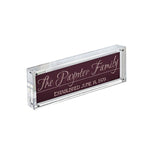 Azar Sign Holder, 11" x 3", Freestanding, Clear, Acrylic (104430)