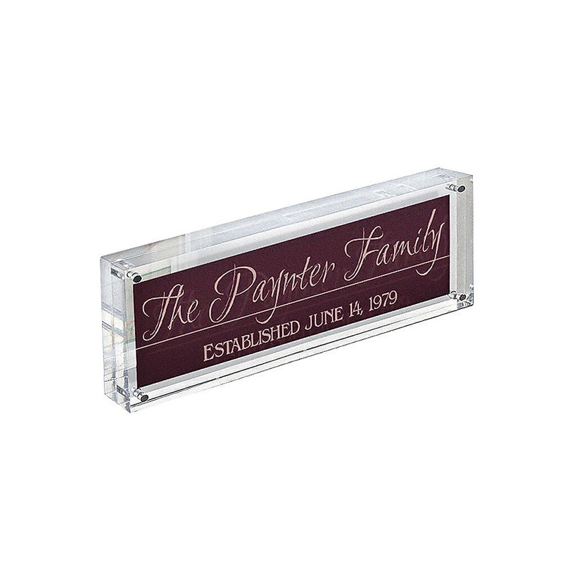 Azar Sign Holder, 11" x 3", Freestanding, Clear, Acrylic (104430)