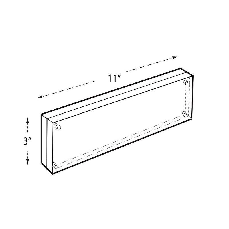 Azar Sign Holder, 11" x 3", Freestanding, Clear, Acrylic (104430)