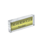 Azar Sign Holder, 8" x 3", Freestanding, Clear, Acrylic (104431)
