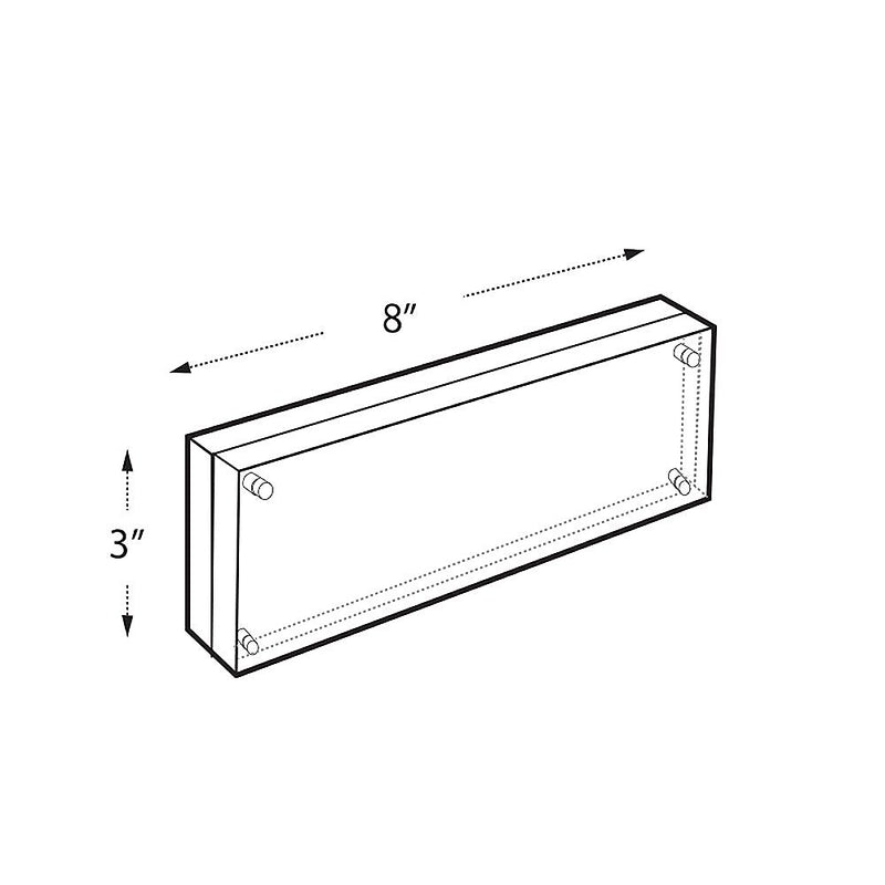 Azar Sign Holder, 8" x 3", Freestanding, Clear, Acrylic (104431)