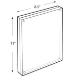 Azar Sign Holder, 8.5" x 11", Table Top, Clear, Acrylic (104436)