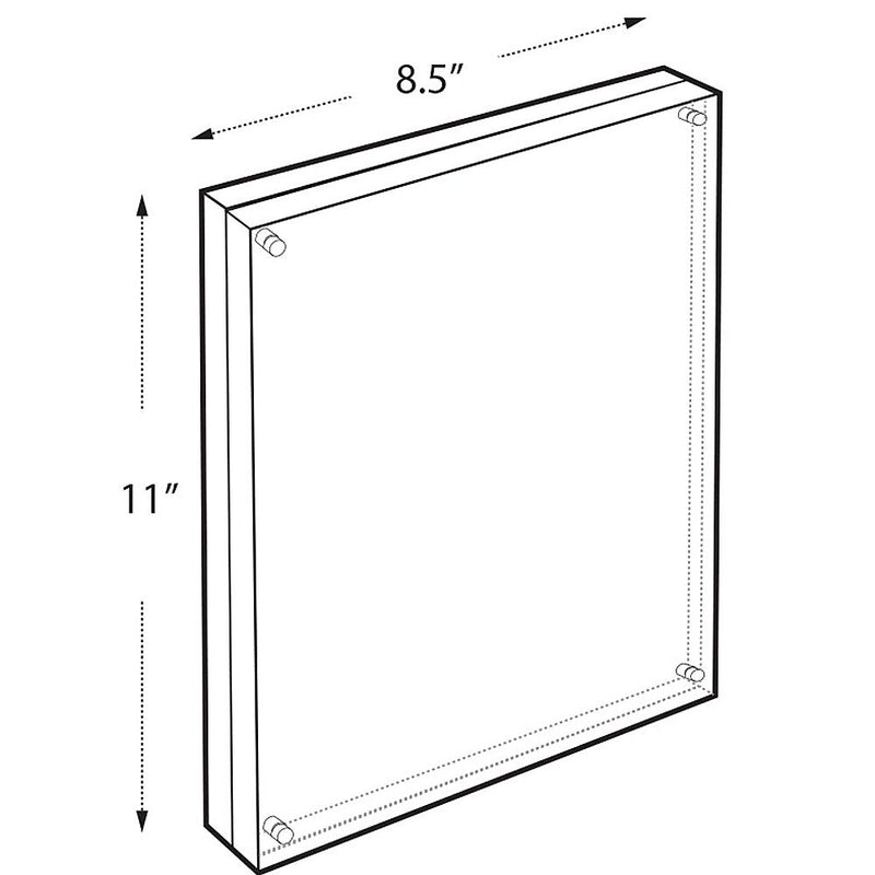 Azar Sign Holder, 8.5" x 11", Table Top, Clear, Acrylic (104436)