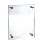 Azar Sign Holder, 15" x 21", Wall Mounted, Silver, Acrylic (105508)