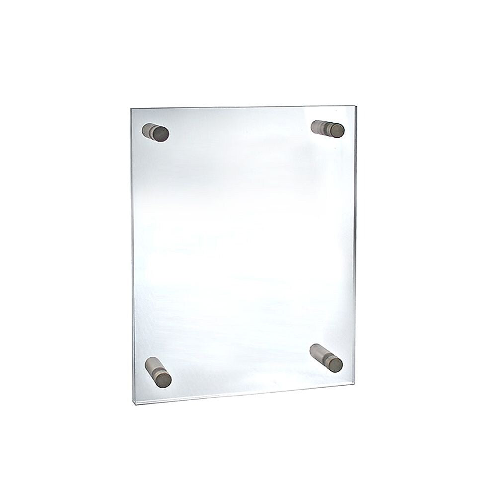 Azar Sign Holder, 13" x 16", Wall Mounted, Silver, Acrylic (105512)