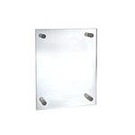 Azar Sign Holder, 13" x 16", Wall Mounted, Silver, Acrylic (105512)