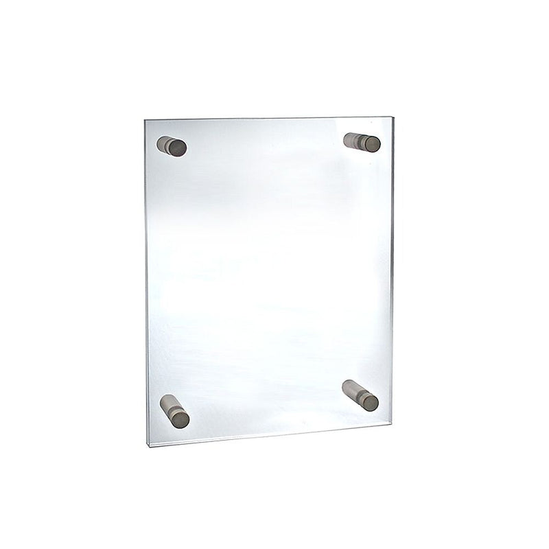 Azar Sign Holder, 13" x 16", Wall Mounted, Silver, Acrylic (105512)