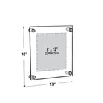 Azar Sign Holder, 13" x 16", Wall Mounted, Silver, Acrylic (105512)