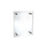 Azar Sign Holder, 12.5" x 15", Wall Mounted, Silver, Acrylic (105514)
